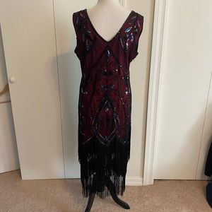 1920’s Style Beaded Flapper Dress 2XL